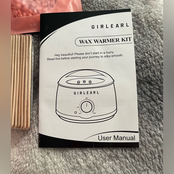 Waxing Kit GIRLEARLE Wax Warmer Hair Removal at Home with Beads - Picture 8 of 10